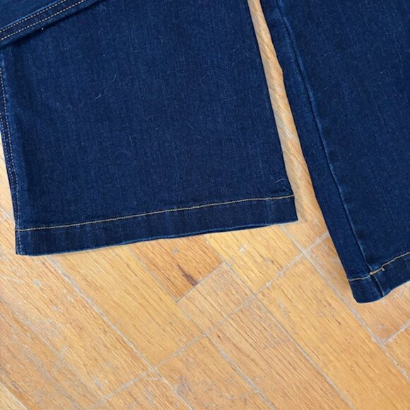 SPANX Indigo Denim Pull On Mid-Rise Bootcut Jeans Size Small - Picture 3 of 8